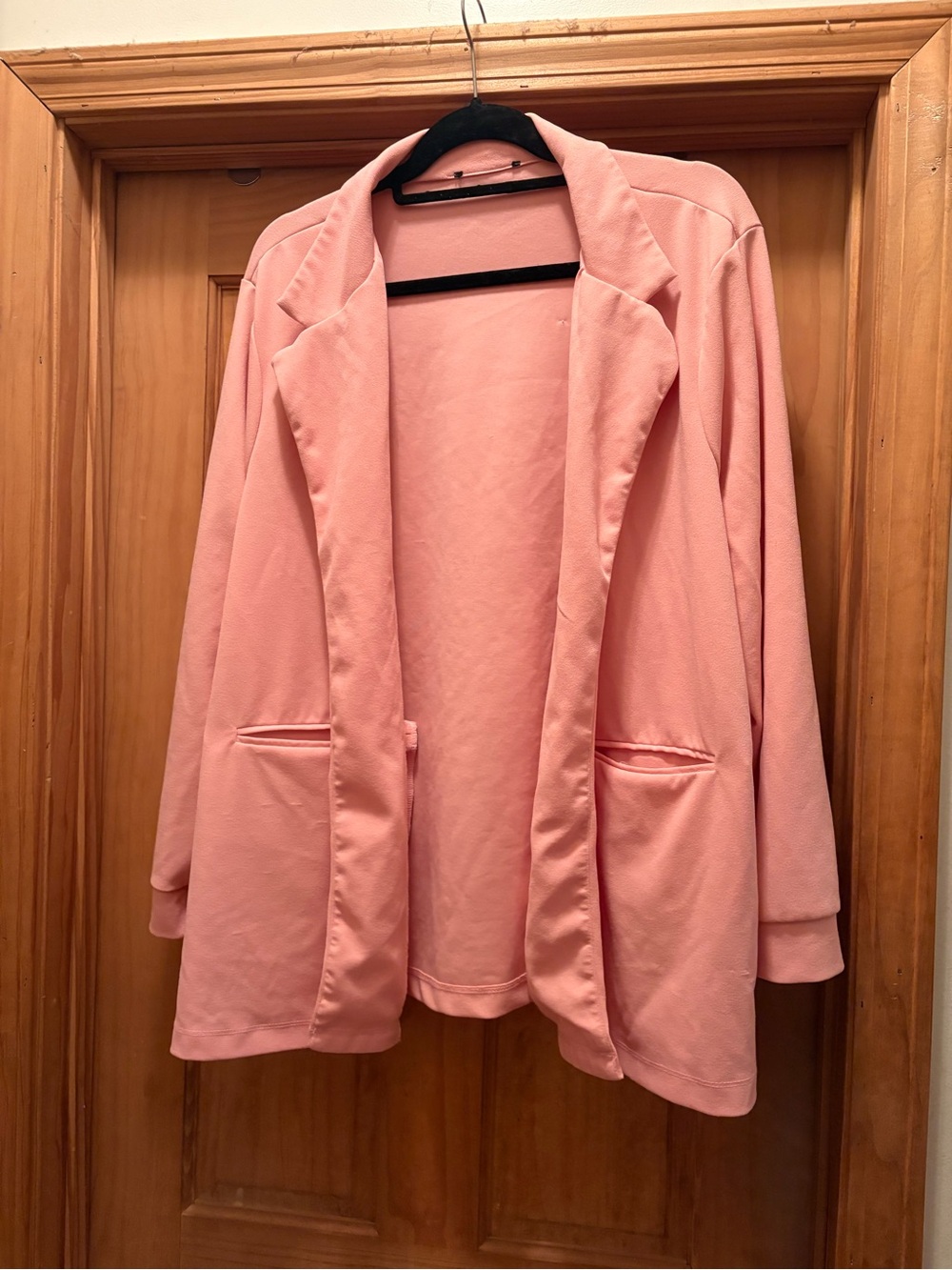 Women's Open-Front Pink Blazer Jacket